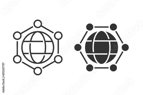 Development network management. Illustration vector