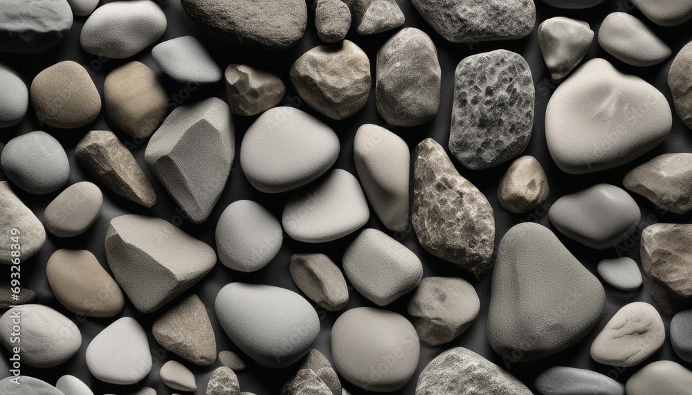 A rocky wall with a variety of rocks A rocky wall with a variety of rocks