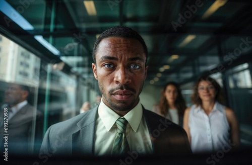 Black African American professional businessman in a office, top level expert, handsome 