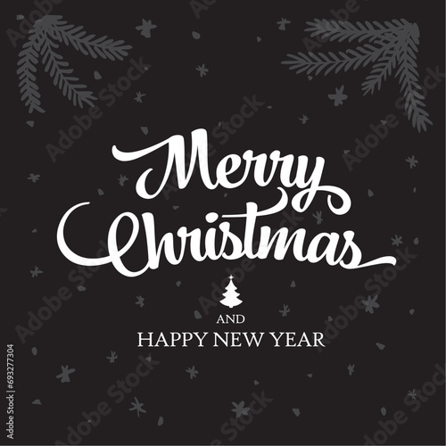 Christmas vector illustration. Christmas greeting card design