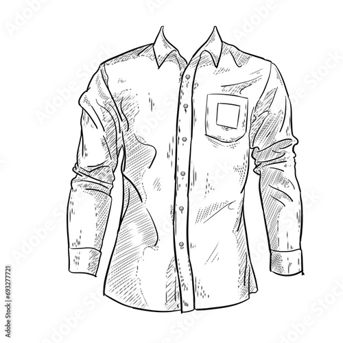 men's shirts handdrawn illustration