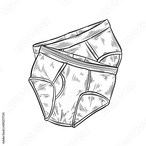 briefs handdrawn illustration