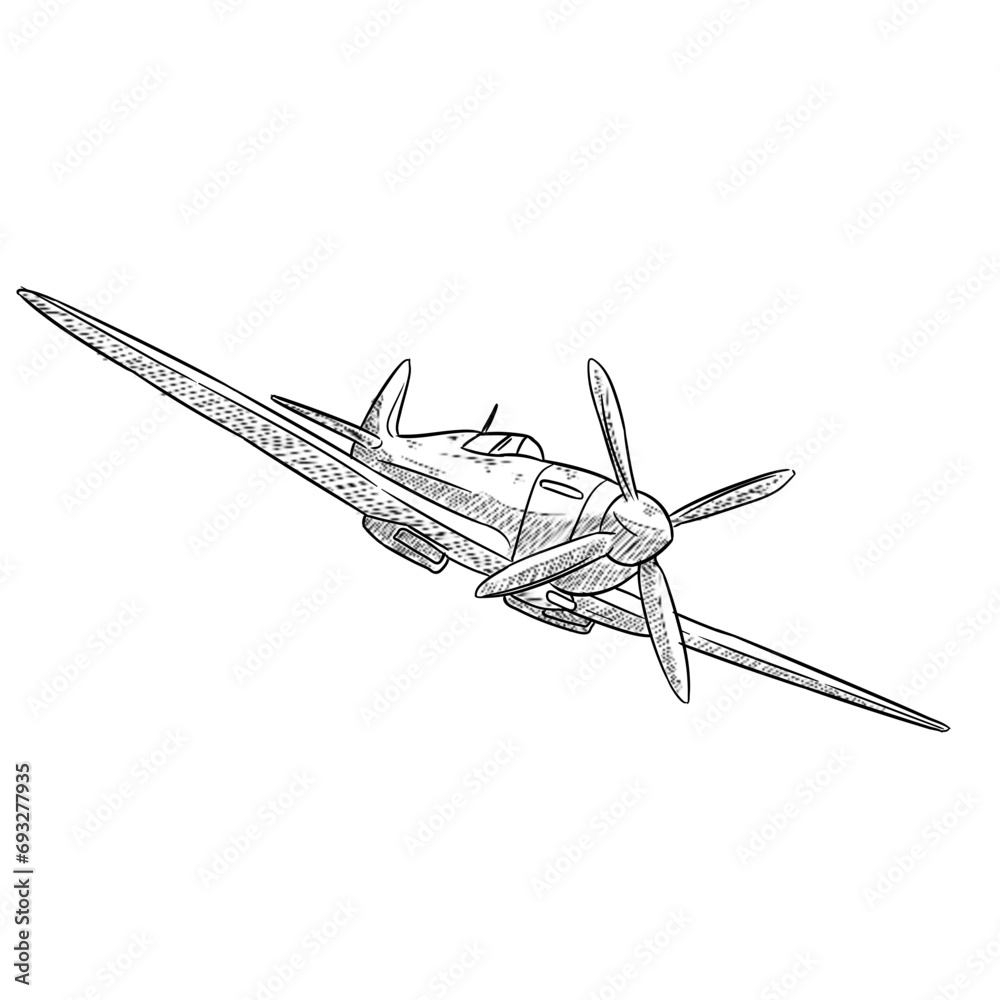 plane handdrawn illustration plane handdrawn illustration