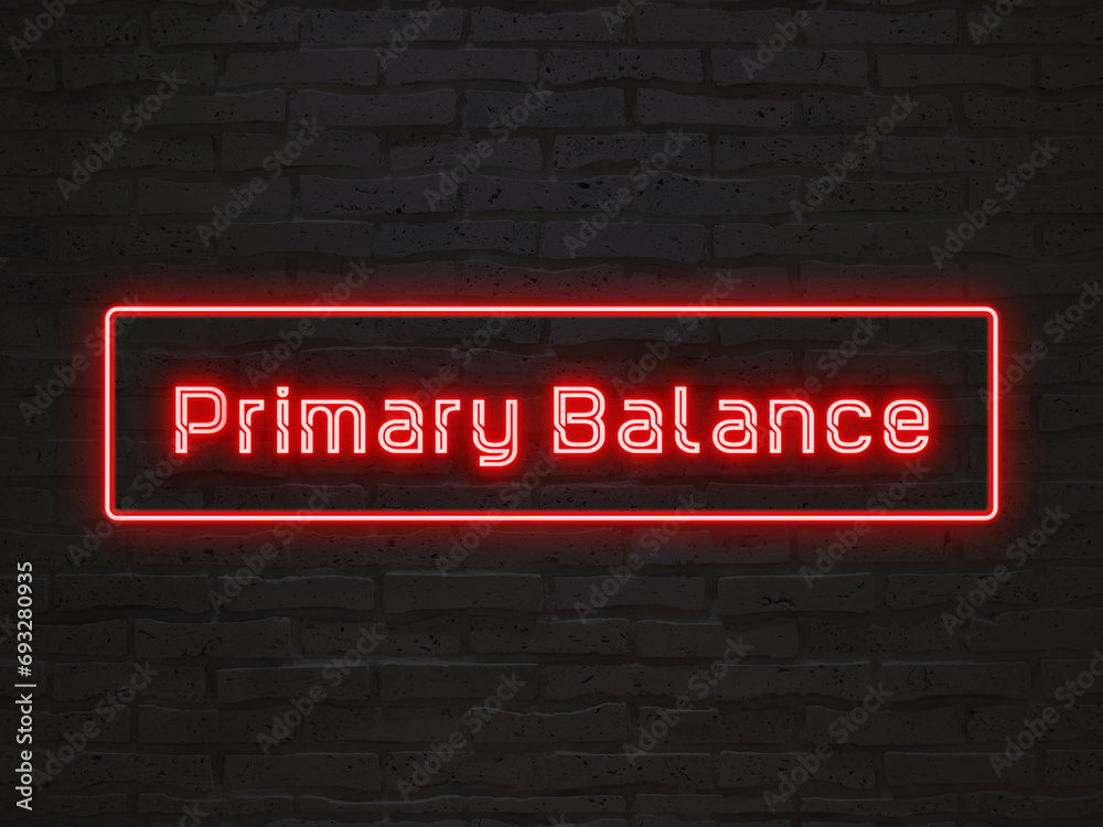 Primary Balance のネオン文字