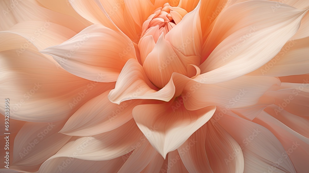 Pastel peach colored petals on a flower