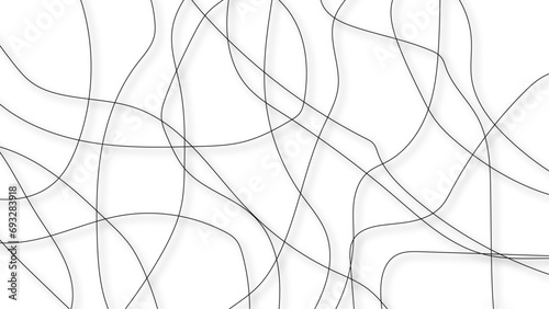 Hand drawn random scrawl sketch. Abstract scribble, chaos doodle. Vector illustration Isolated on white background