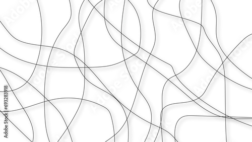 Hand drawn random scrawl sketch. Abstract scribble, chaos doodle. Vector illustration Isolated on white background