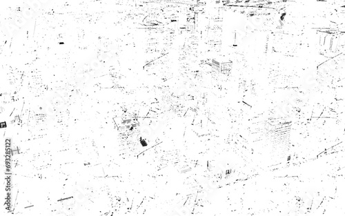 Vector grunge overlay texture. Black and white background. particles abstract texture. Background of scuffs, chips, stains, ink spots, lines. Dark design background surface. Gray printing element