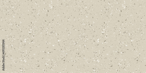 Beige and white mottled seamless pattern. Small grunge sprinkles, particles, dust and spots wallpaper. Noise grain repeating background. Overlay random grit texture. Vector dotted backdrop