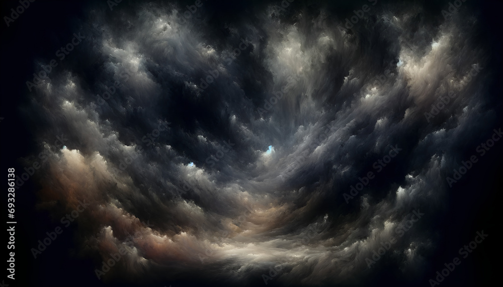 Obraz premium Eclipse of the Soul: Overwhelmed by Darkness