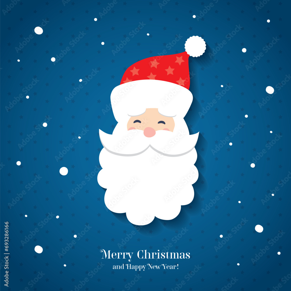 Christmas greeting card with Santa Claus vector illustration Christmas greeting card with Santa Claus vector illustration