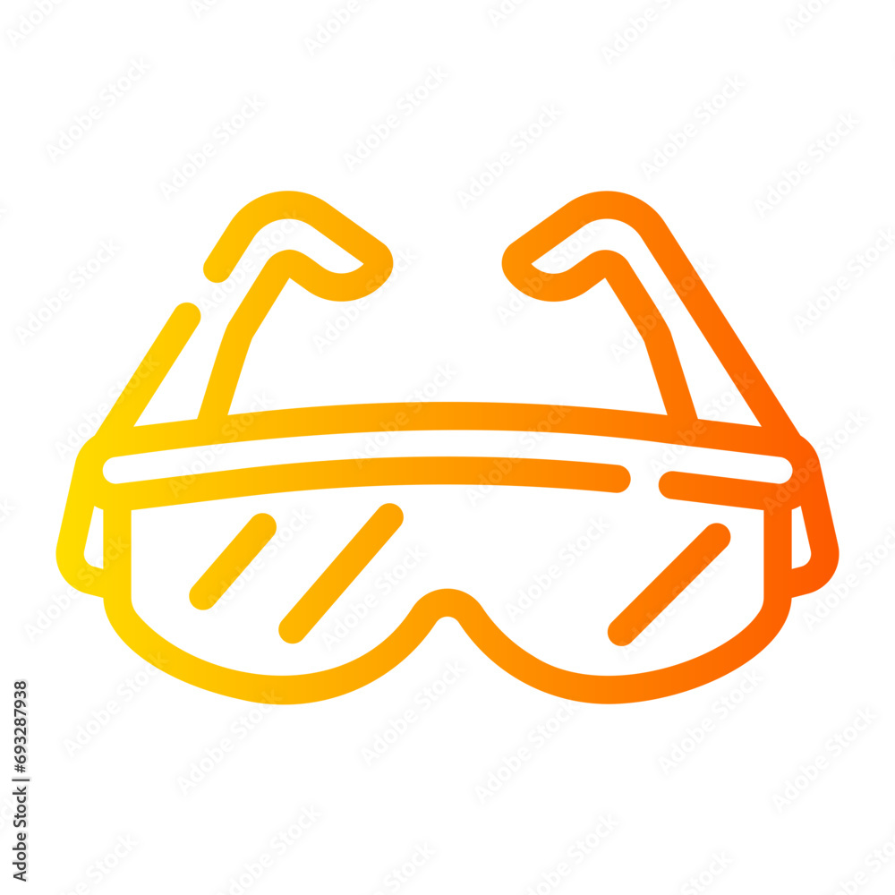 safety glasses Line Gradient Icon safety glasses Line Gradient Icon