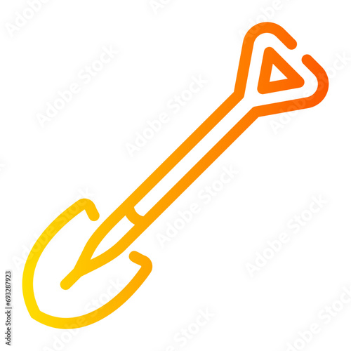 shovel Line Gradient Icon