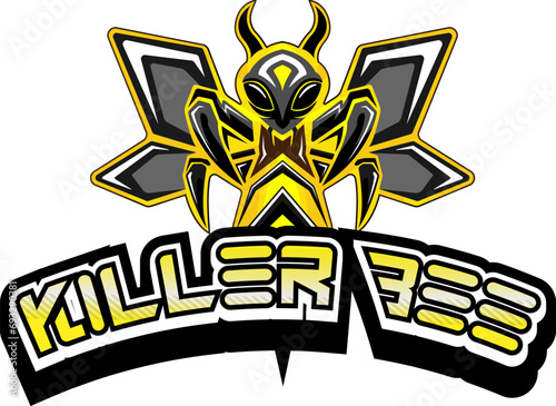 Web Angry Bee e sport logo character