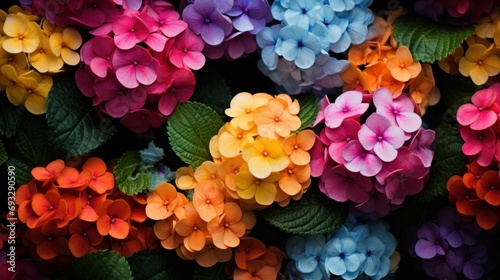 Multicolored Lantanas Background photo