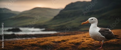 seagull on the shore Seagull, albatross, Generative Ai,  photo
