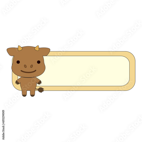 Animal nametag label. Name badge. Tag of hello. Sticker or card with my nametag.