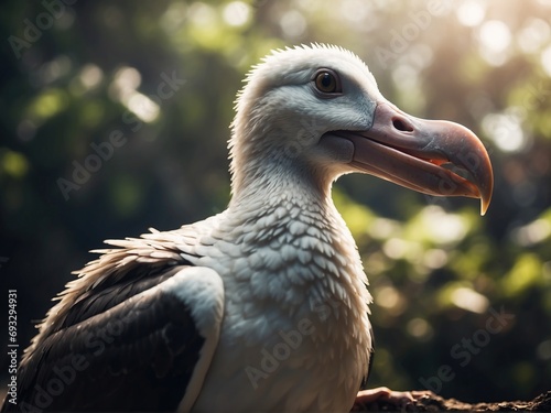 close up of a duck Seagull, albatross, Generative Ai, graypelican, shoebill photo