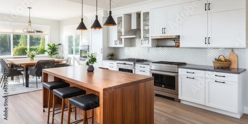 New luxury home with a touch of retro in the kitchen, featuring modern appliances.