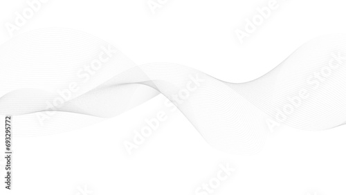 Wave of the gray lines. Abstract wavy stripes on a white background isolated. Creative line art. Abstract wave element on gray background, vector, illustration.