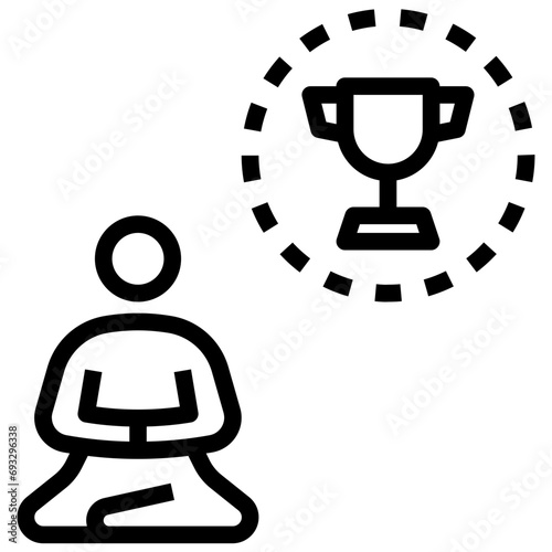 expectation outline style icon