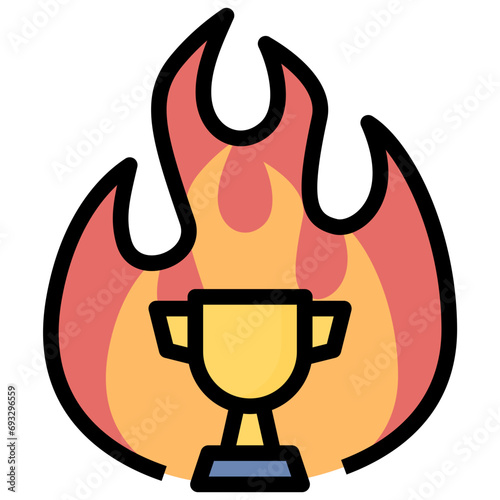 competition filled outline style icon
