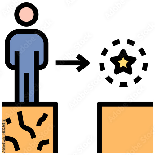 opportunity filled outline style icon