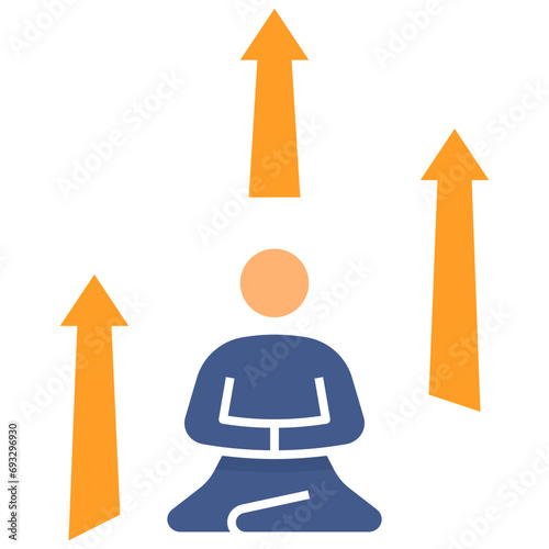 mindfulness flat style icon
