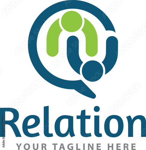 chat business relation connection forum logo icon symbol design template illustration inspiration
