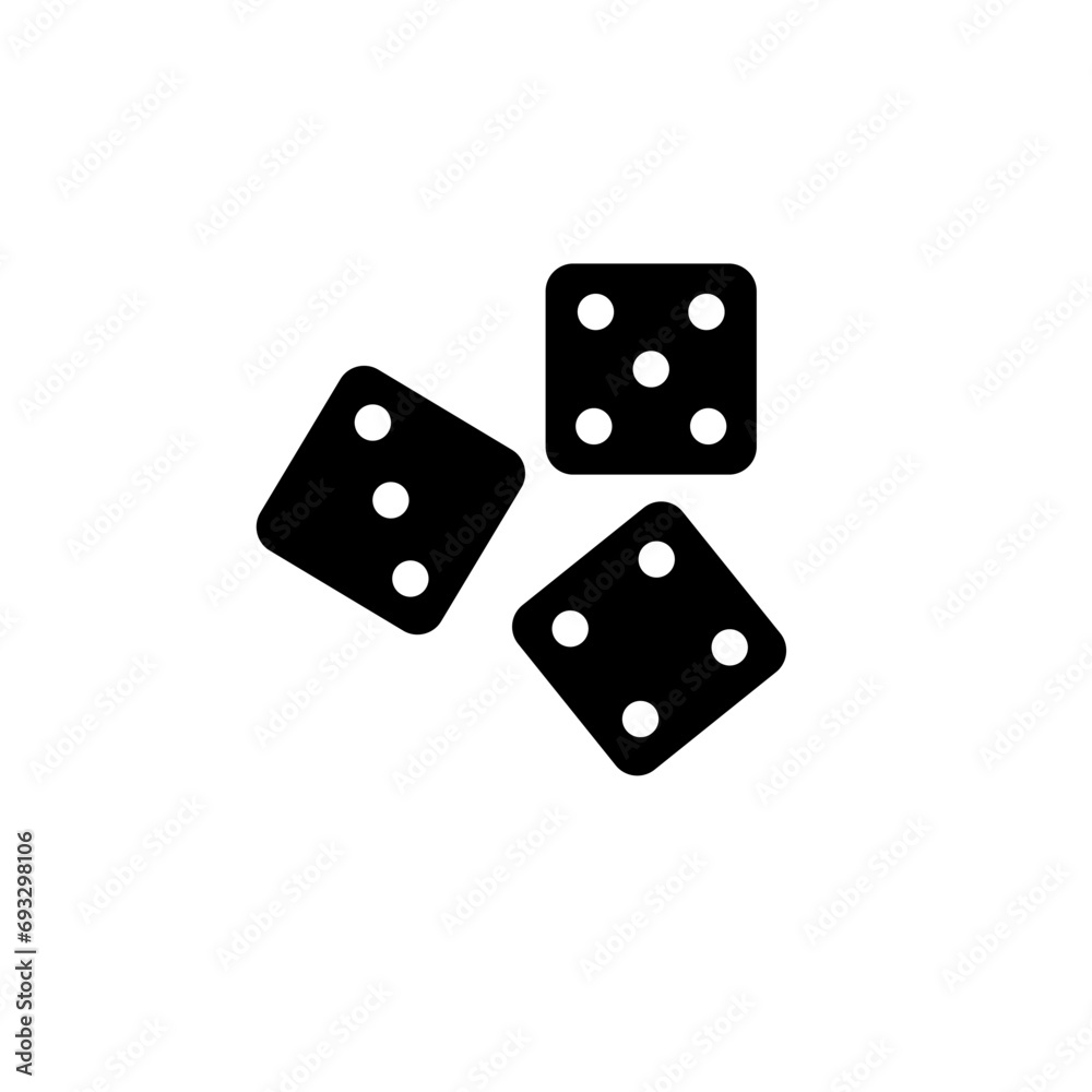 Dice concept line icon. Simple element illustration. Dice concept outline symbol design. Dice concept line icon. Simple element illustration. Dice concept outline symbol design.
