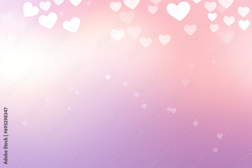 Light pink gradient background with pink and white hearts, Valentine's day Light pink gradient background with pink and white hearts, Valentine's day