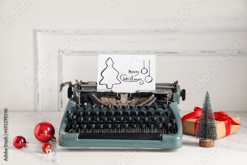 Paper sheet with text MERRY...