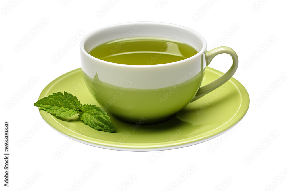 Green Tea on a white background Green Tea on a white background