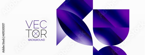 Serene gradient template. Circles and triangles mingle in minimalist perfection. Gentle fusion of forms and hues creates balanced yet captivating backdrop, embodying modern sophistication