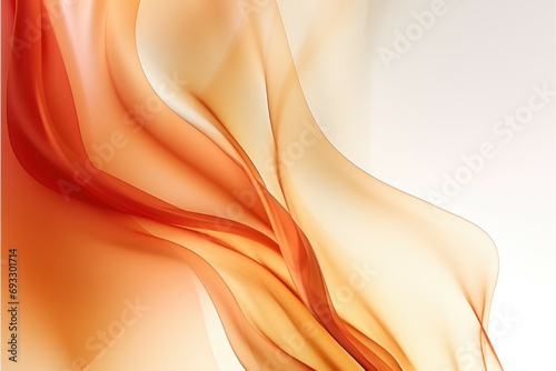Abstract light peach waves on a white background