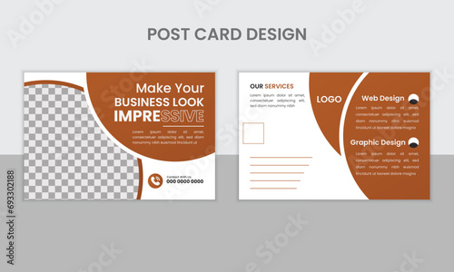 business post card, post card template, christmas post card, real estate post card, blank post card.
Blue Corporate business postcard or EDDM postcard design template.
Postcard Layout with Blue Accent