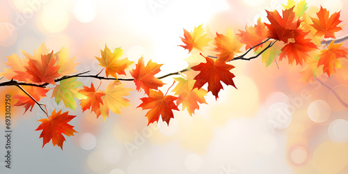 Whispers of Autumn Falling Leaves on a Defocused Canvas A Symphony of Colors Autumn Leaves Background Extravaganza Happy Fall Nature s Palette Unveiled Maple Marvel generative AI