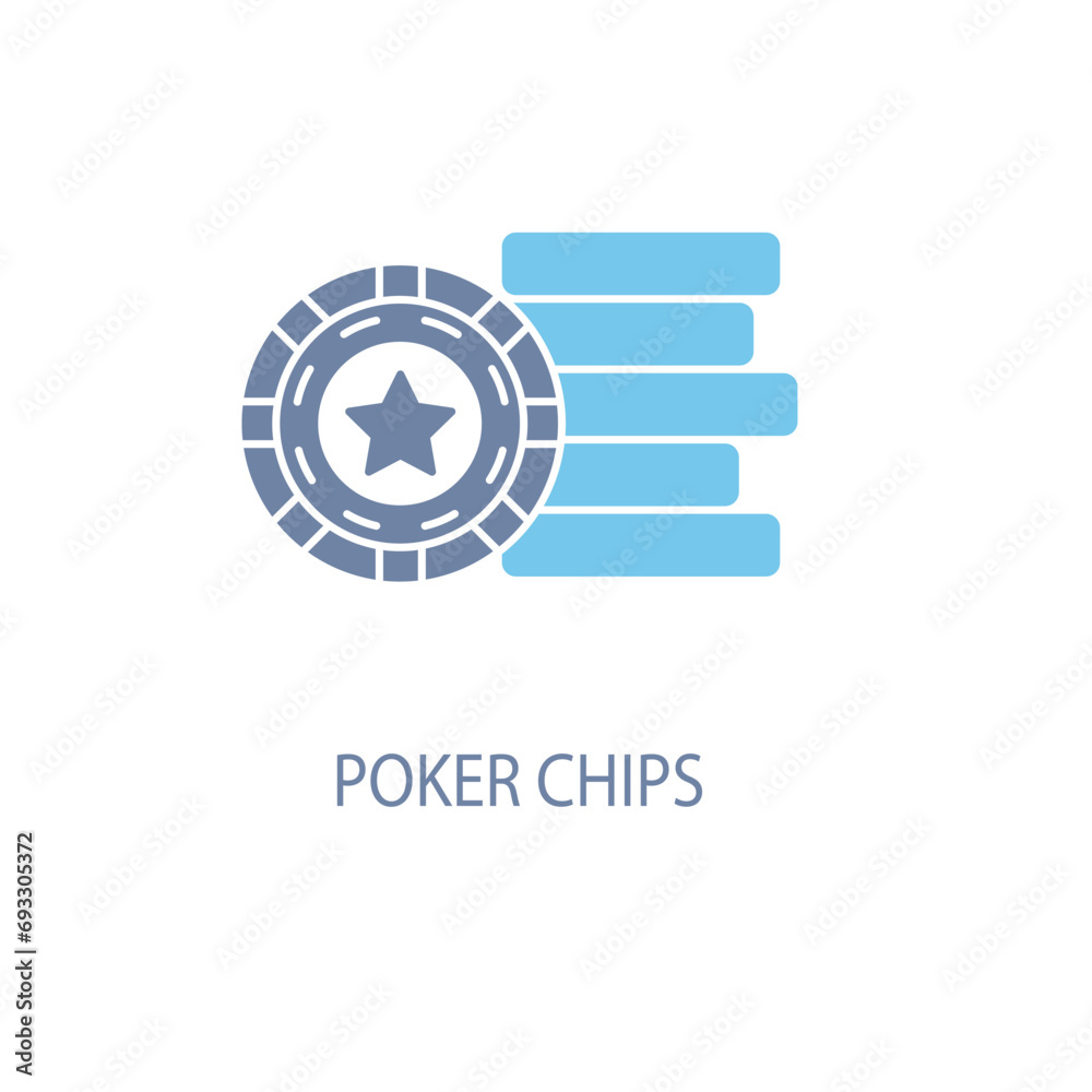 Poker chips concept line icon. Simple element illustration. Poker chips concept outline symbol design. Poker chips concept line icon. Simple element illustration. Poker chips concept outline symbol design.