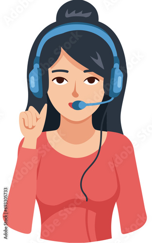 girl with headphones