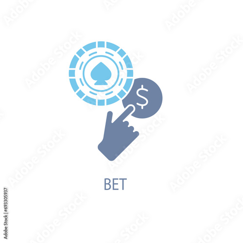 betting concept line icon. Simple element illustration. betting concept outline symbol design.