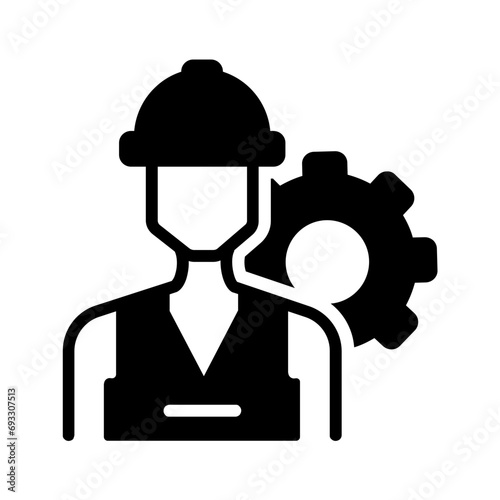 Solid black icon for Engineer