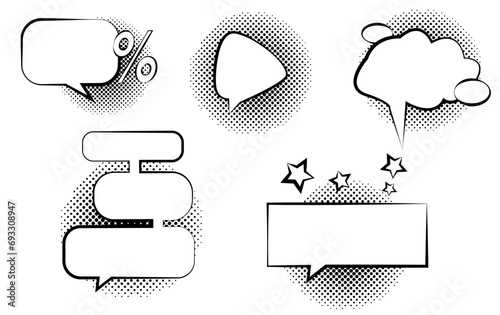 Cartoon talk bubble in comic style.