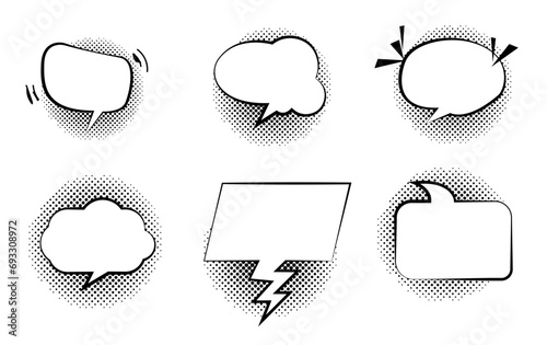 Cartoon talk bubble in comic style.