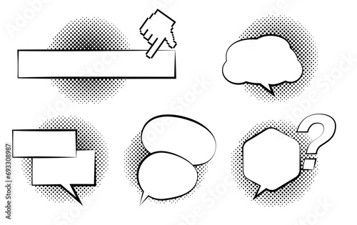 Cartoon talk bubble in comic style.