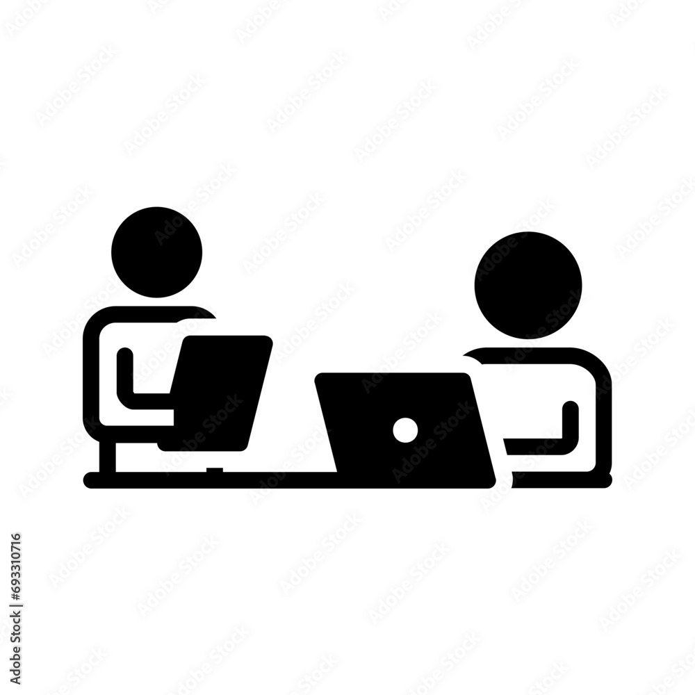 Solid black icon for Work