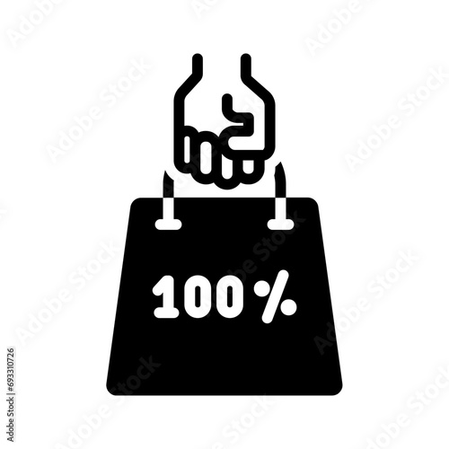 Solid black icon for Affordable