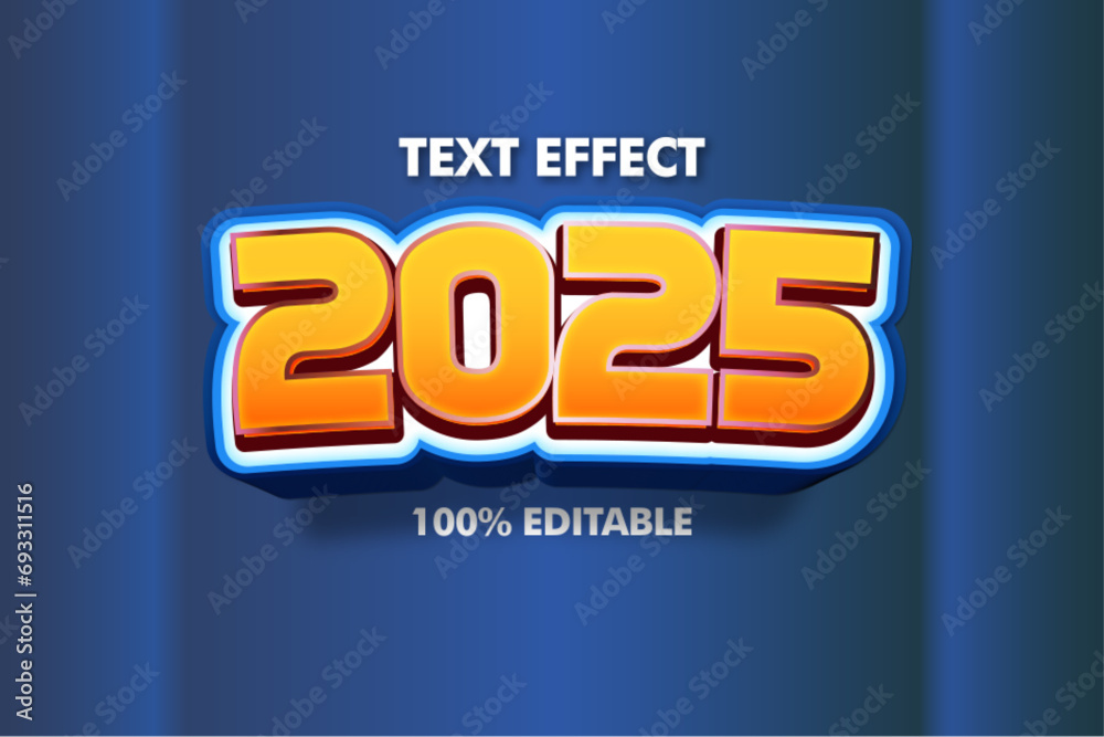 Fototapeta premium text effect font 3dtext editable vector 2025