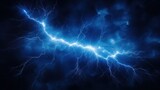 Blue striking electric lightning background