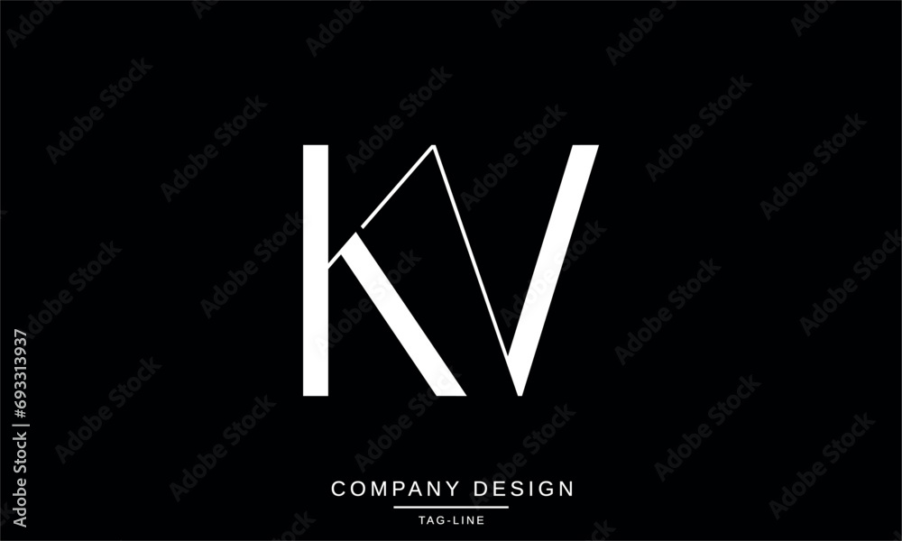 KV, VK, Abstract Letters Logo Monogram KV, VK, Abstract Letters Logo Monogram