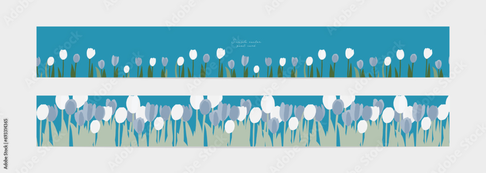 チューリップのナチュラル背景。チューリップのポストカードテンプレート。春の草花。シンプルな花の背景。Tulip natural background. Tulip postcard template. Spring flowers and plants. Simple flower background. チューリップのナチュラル背景。チューリップのポストカードテンプレート。春の草花。シンプルな花の背景。Tulip natural background. Tulip postcard template. Spring flowers and plants. Simple flower background.